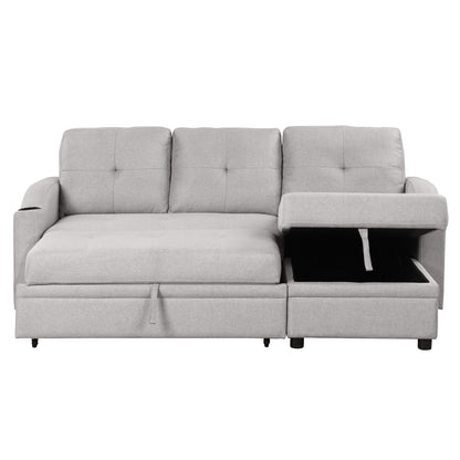 Oris Padded Pull Out Sofa Bed - Gray