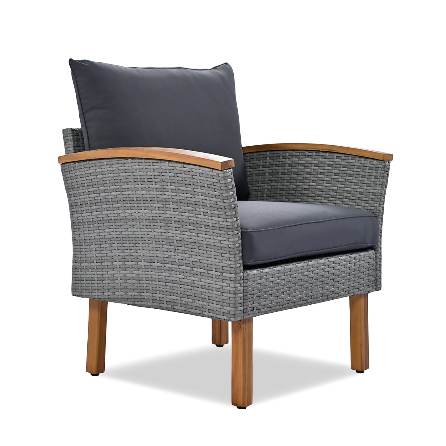 Dario 9 Pc Patio Rattan Furniture Set - Gray