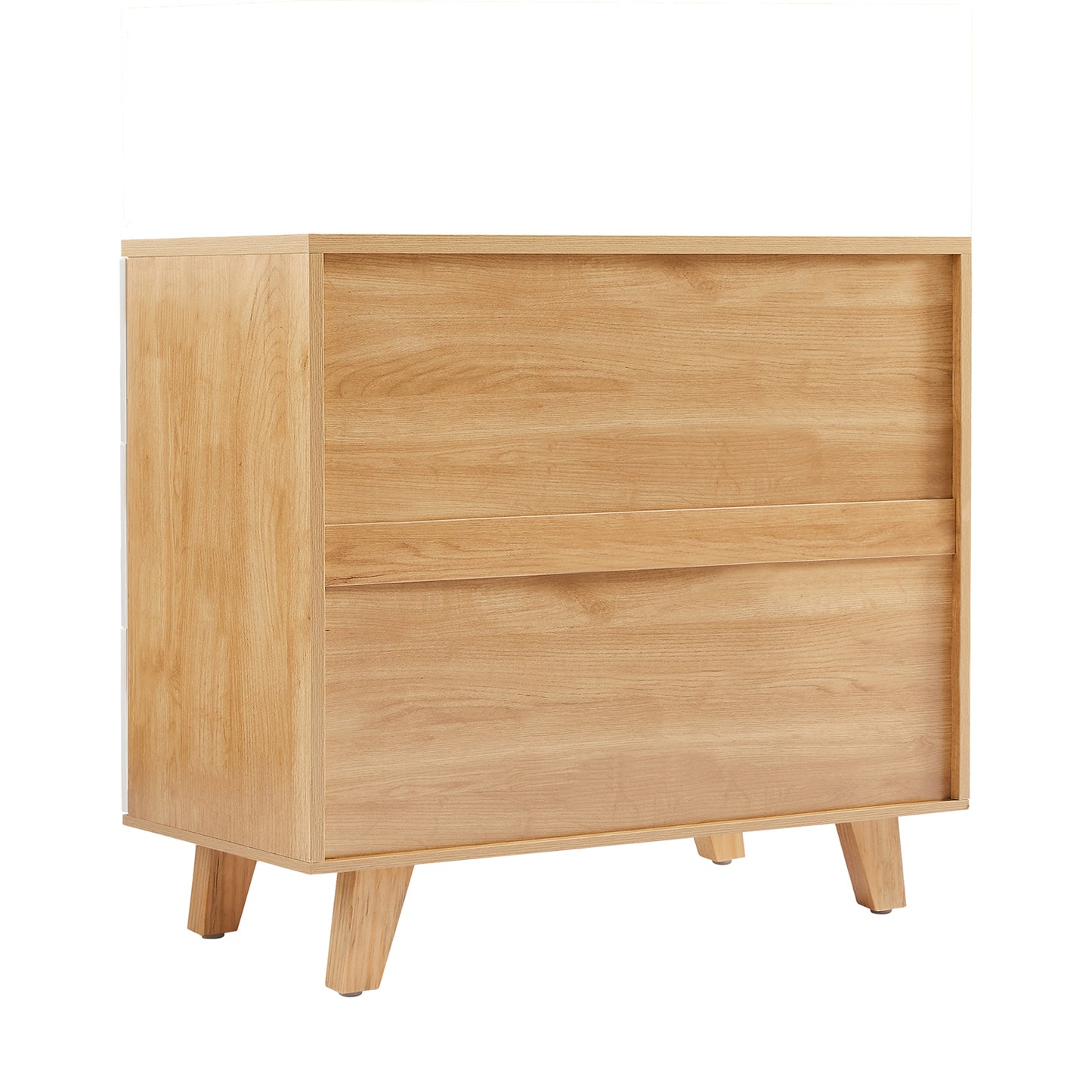 Olson Drawer Dresser Cabinet - White Oak