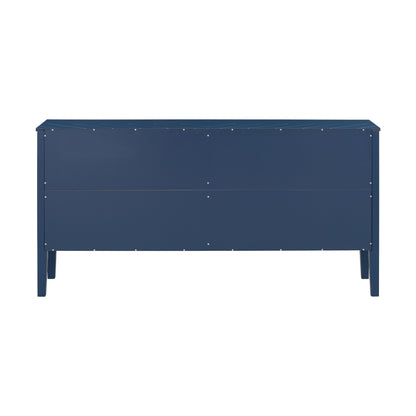 Briony Geometric Line Patterns Sideboard Buffet - Navy Blue