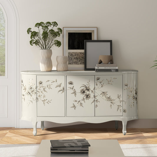 Florence Hand Painted Lacquered Credenza
