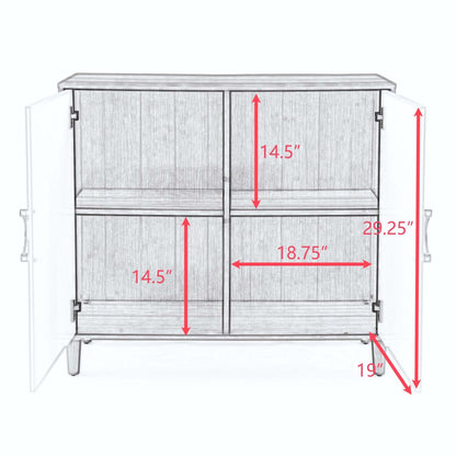 Vincent Storage Cabinet - Wood/Black