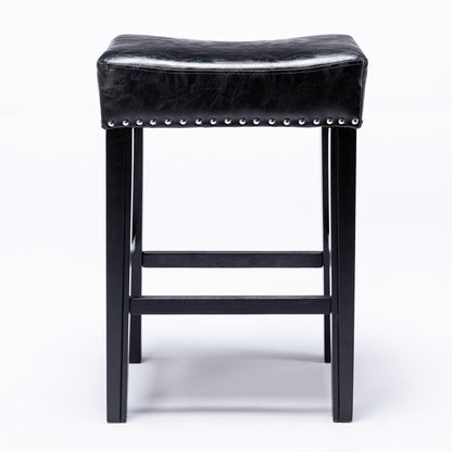 Barn Counter Height 26" Bar Stools - Black  Set of 2