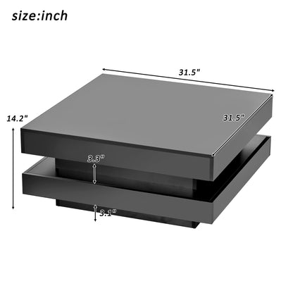 Lumina  Square Coffee Table -Black