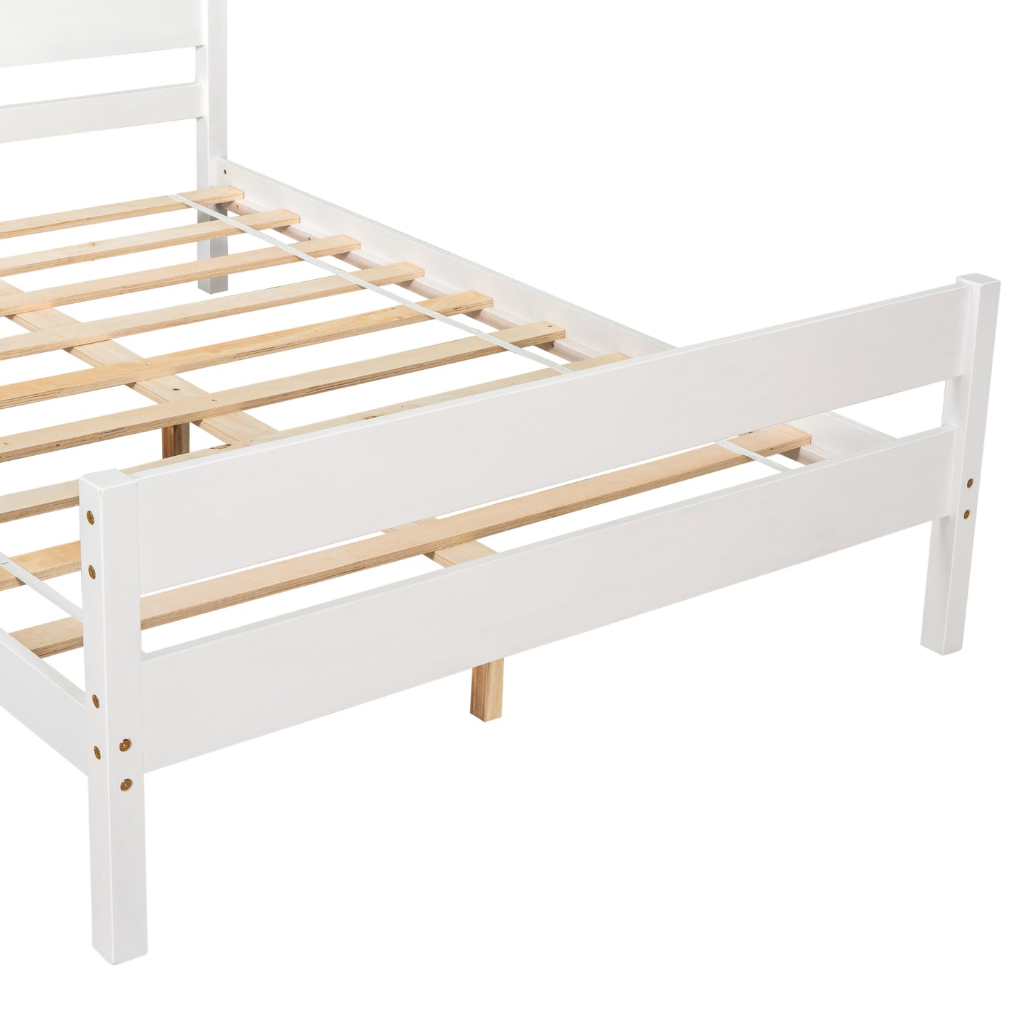 Saba Full Size Platform Bed Frame - White