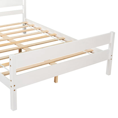 Saba Full Size Platform Bed Frame - White