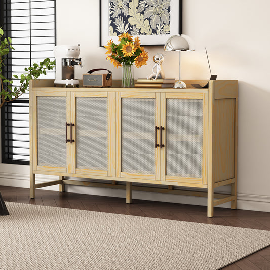 Hana Rattan Doors Sideboard Buffet - Natural