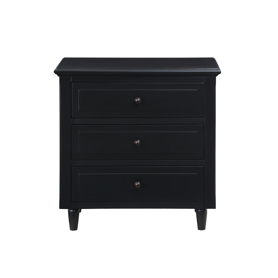 Eleni Wood Nightstand - Black