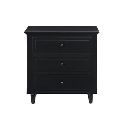 Eleni Wood Nightstand - Black