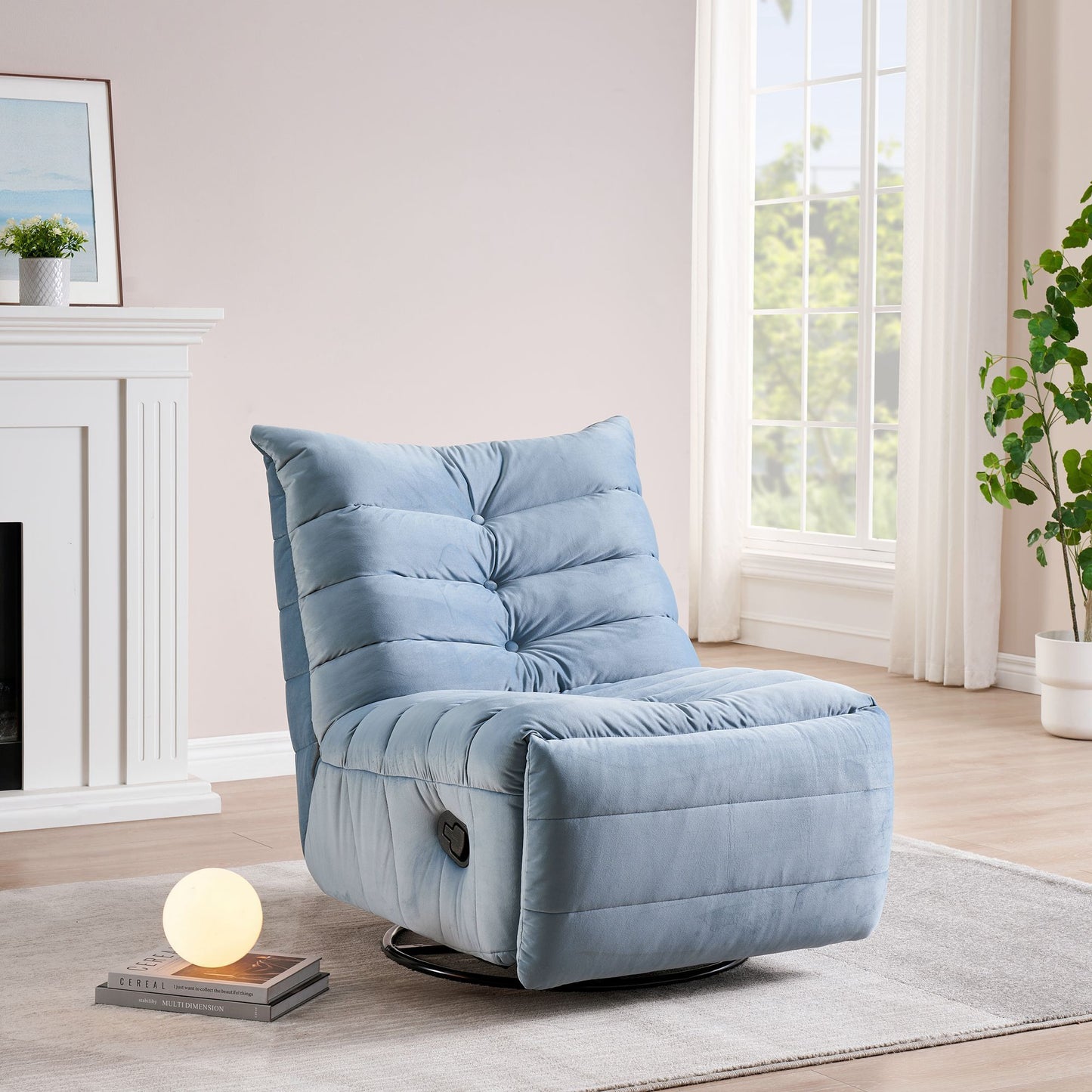 Seraphina  Rotatable Recliner Chair - Blue