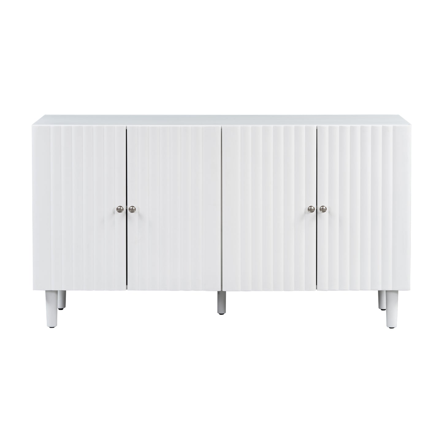 Butler Wavy Pattern Doors Sideboard Buffet - White