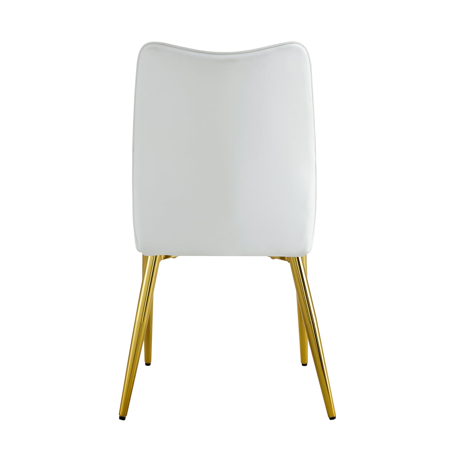 Baylor Dining Chairs with Golden Metal Leg (Set of 4) - White