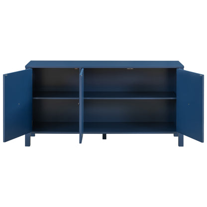 Evie Artistic Three-Door Sideboard Buffet - Navy Blue