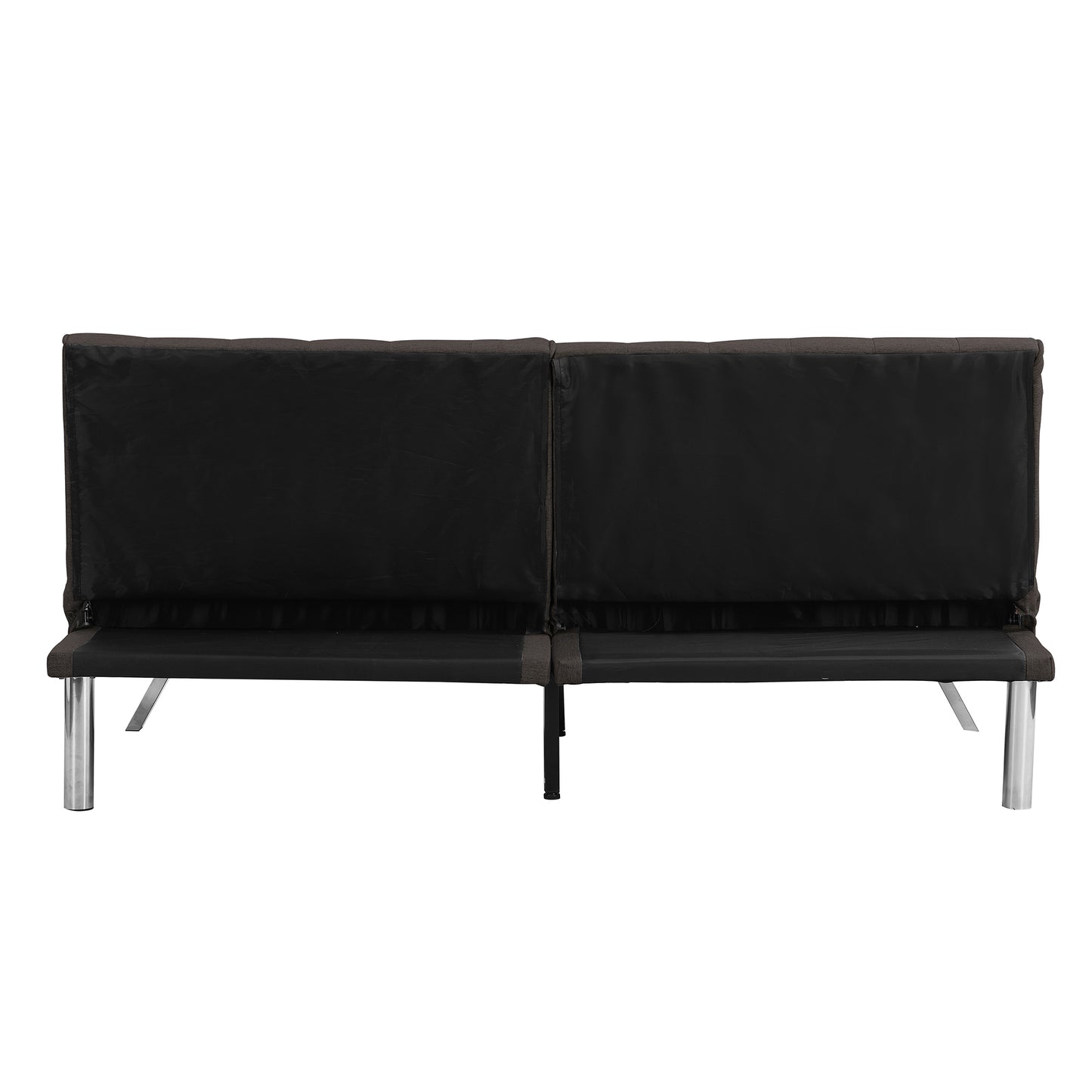 Fuji Convertible Sofa Bed WStainless Leg - Espresso