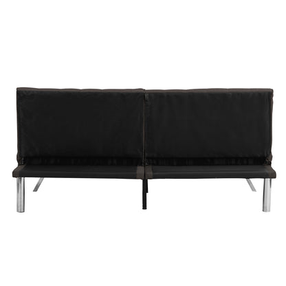 Fuji Convertible Sofa Bed WStainless Leg - Espresso
