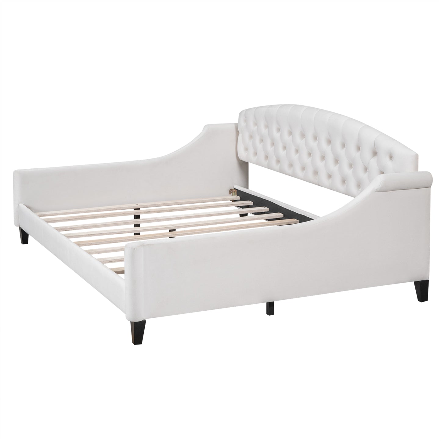 AF Luxury Tufted Button Full Size Daybed - Beige