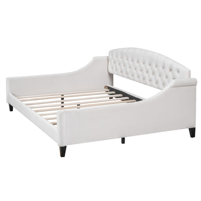 AF Luxury Tufted Button Full Size Daybed - Beige