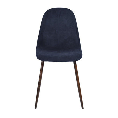 Scandinavian Velvet Chairs (Set of 4) - Dark Blue