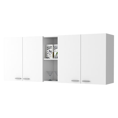 Menlo Four Swing Doors Wall Cabinet - White