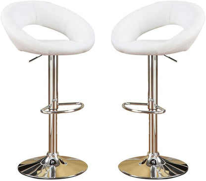Donut Adjustable Stool - White Set of 2