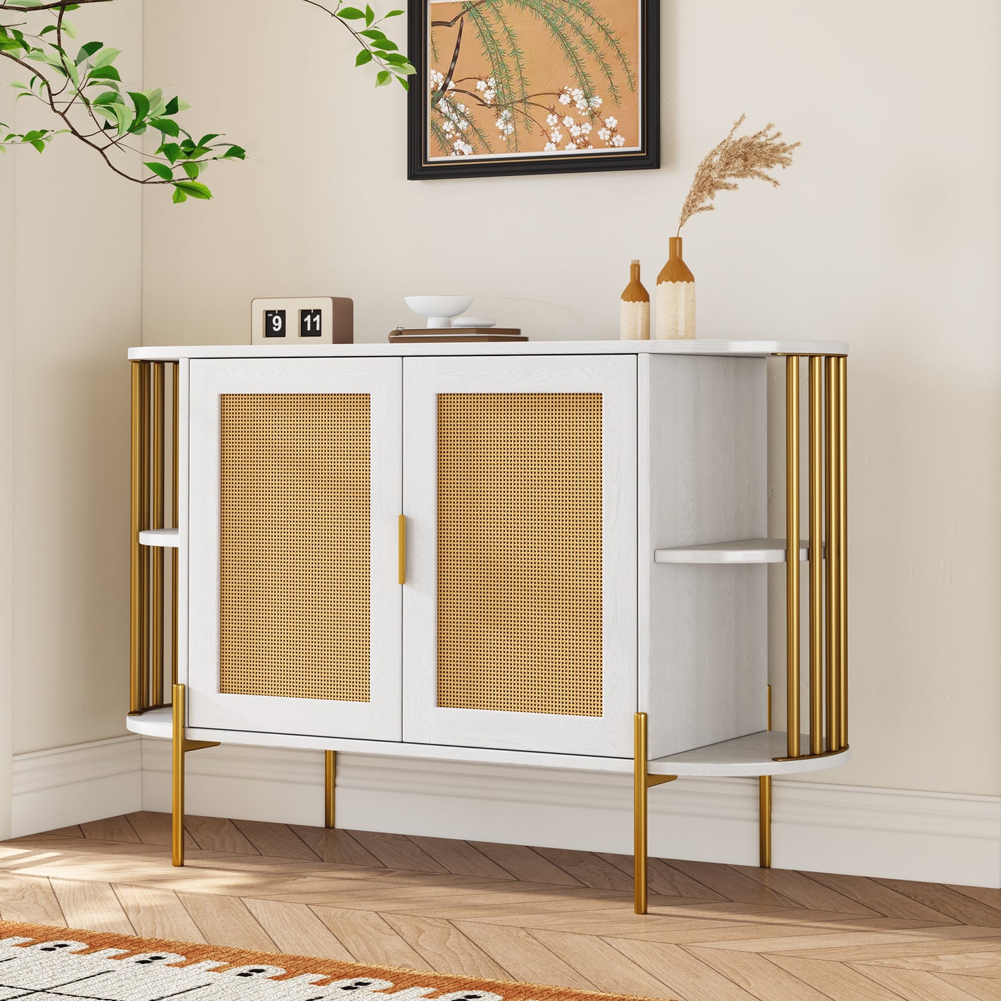 Amari 2- Rattan Door - White