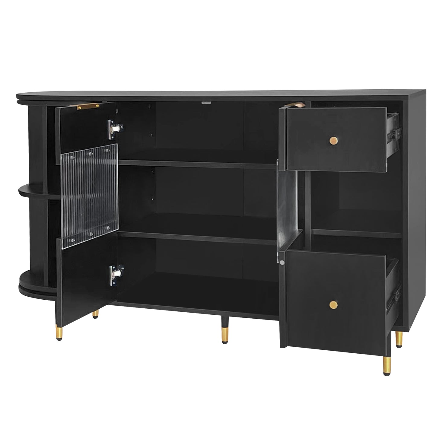 Greta Sideboard Buffet Cabinet - Black