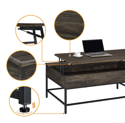 Cliff Lift Top Coffee Table and 2 End Table 3 Piece Set  - Brown