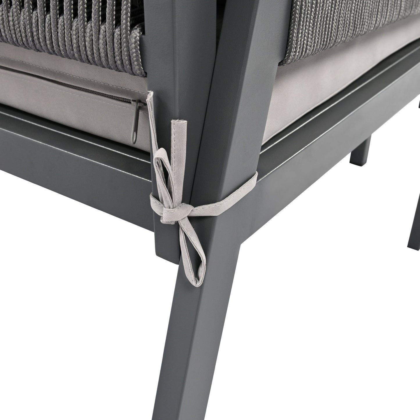 Mixon 4 Pc Patio Rope Sofa Set - Gray