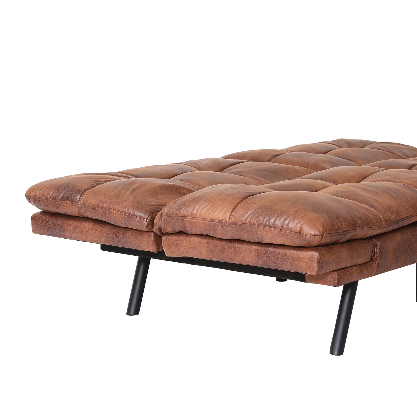 Koa Modern Convertible Memory Foam Futon Sofa Bed - Brown