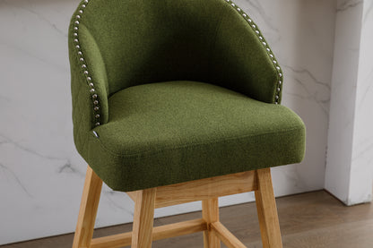 COOLMORE Bar Stools - Green Set of 2