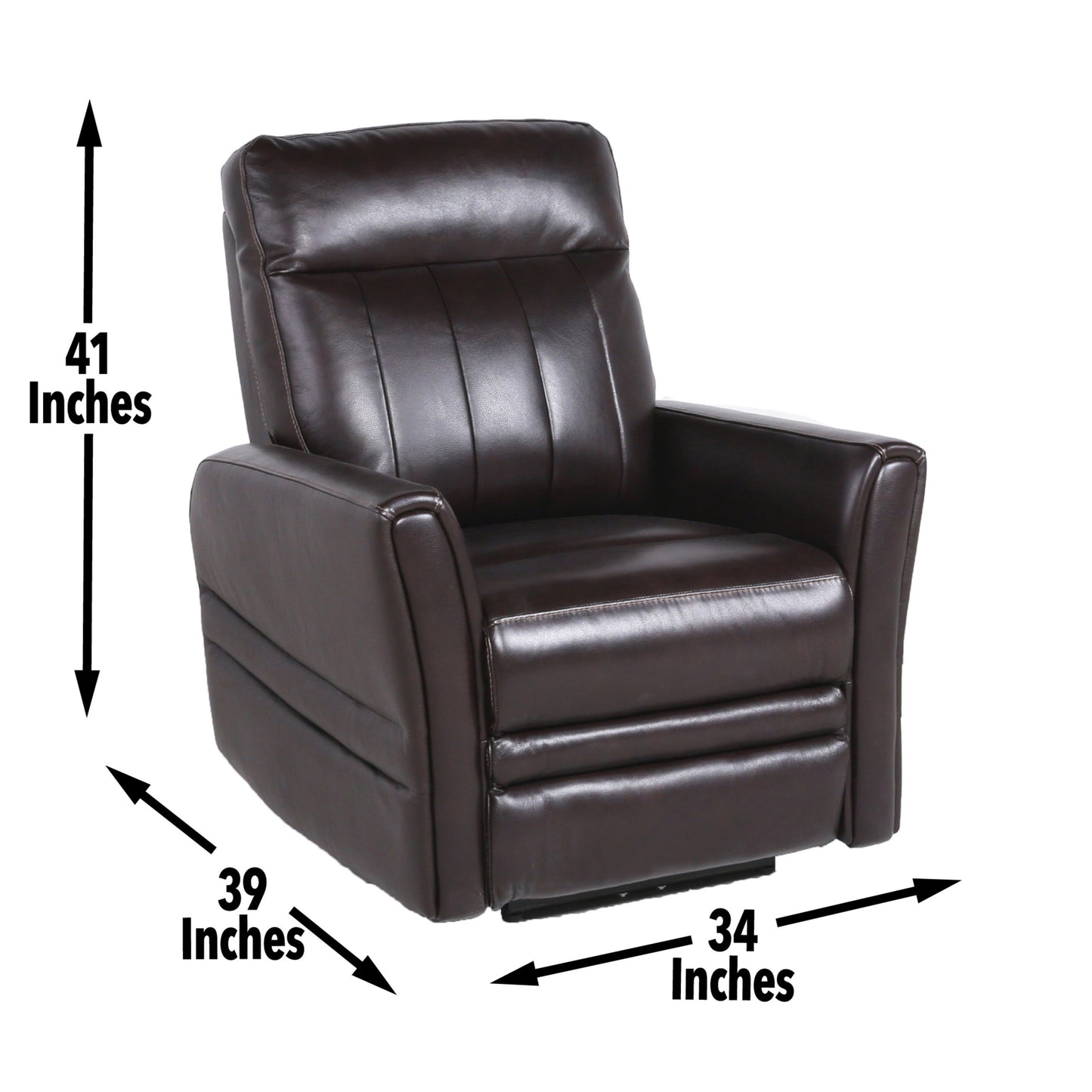 Aisha Leather Recliner Chair  - Brown