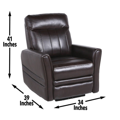 Aisha Leather Recliner Chair  - Brown