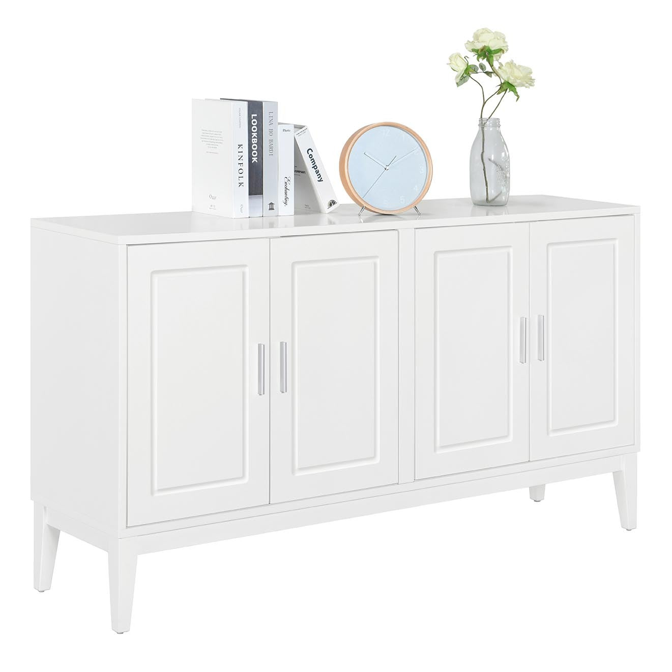 Sonia 4-Door Sideboard Buffet - White