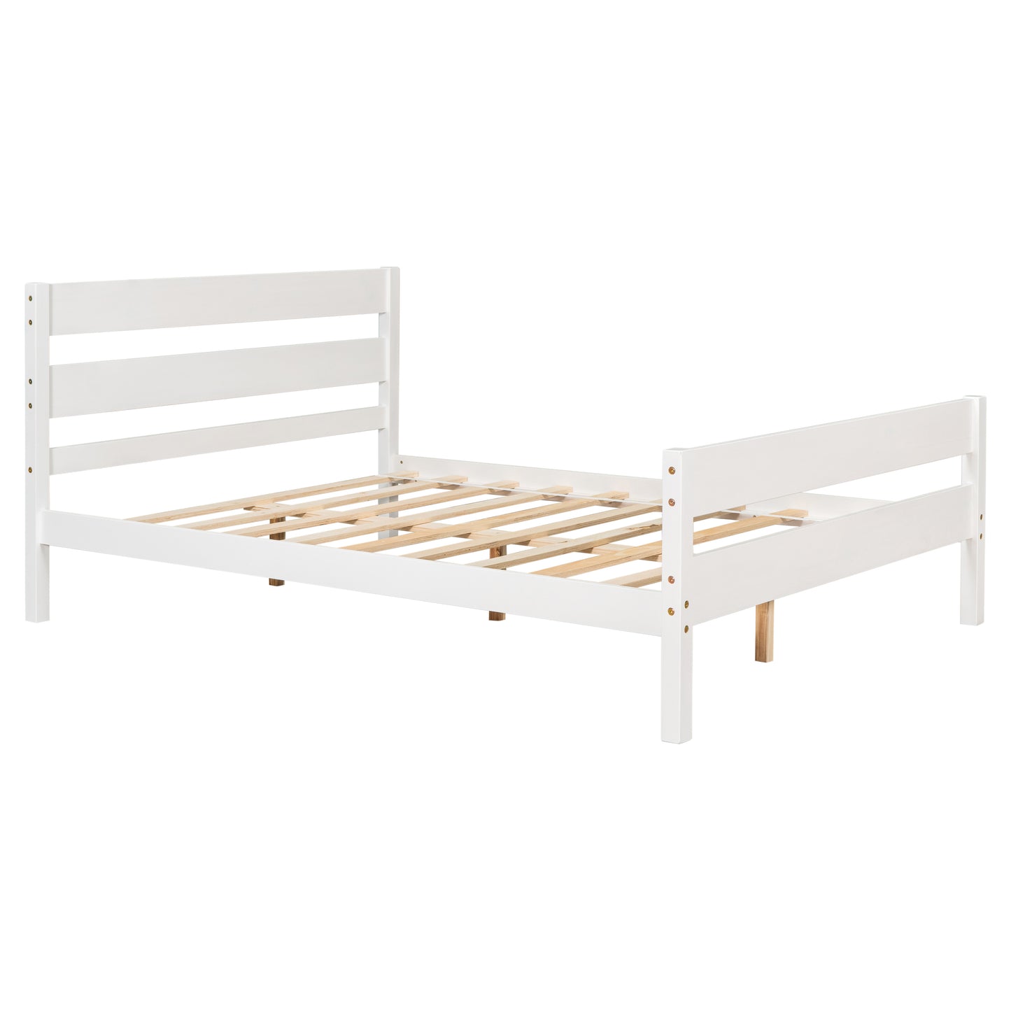Saba Full Size Platform Bed Frame - White