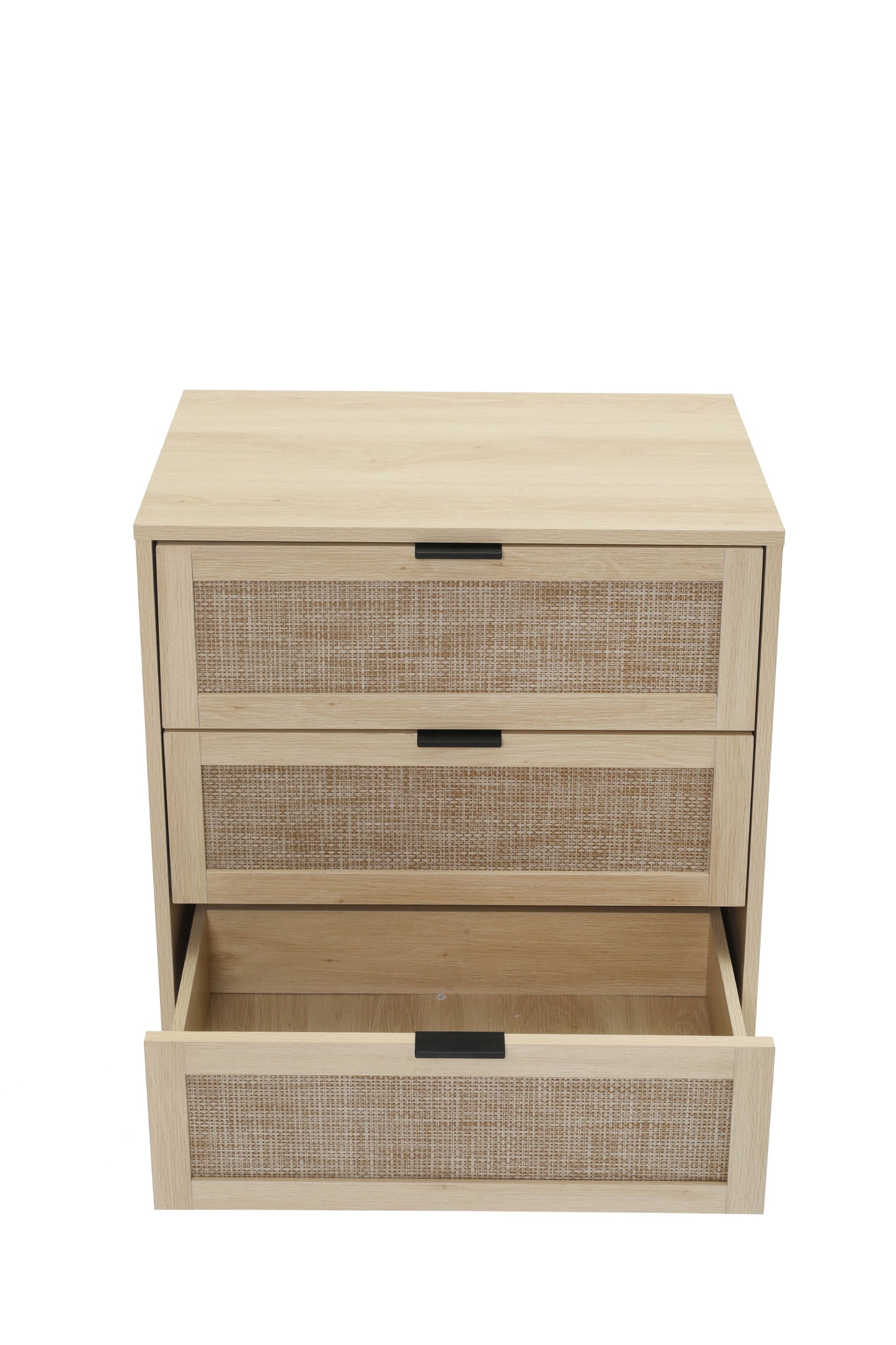 Kooboo 3 Drawer Nightstand End Table - Natural