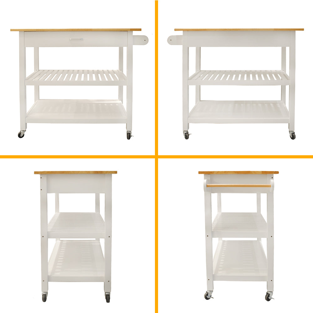 Cruiser Kitchen Island & Kitchen Cart  - White
