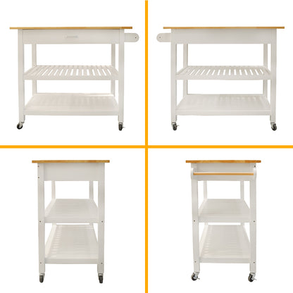Cruiser Kitchen Island & Kitchen Cart  - White