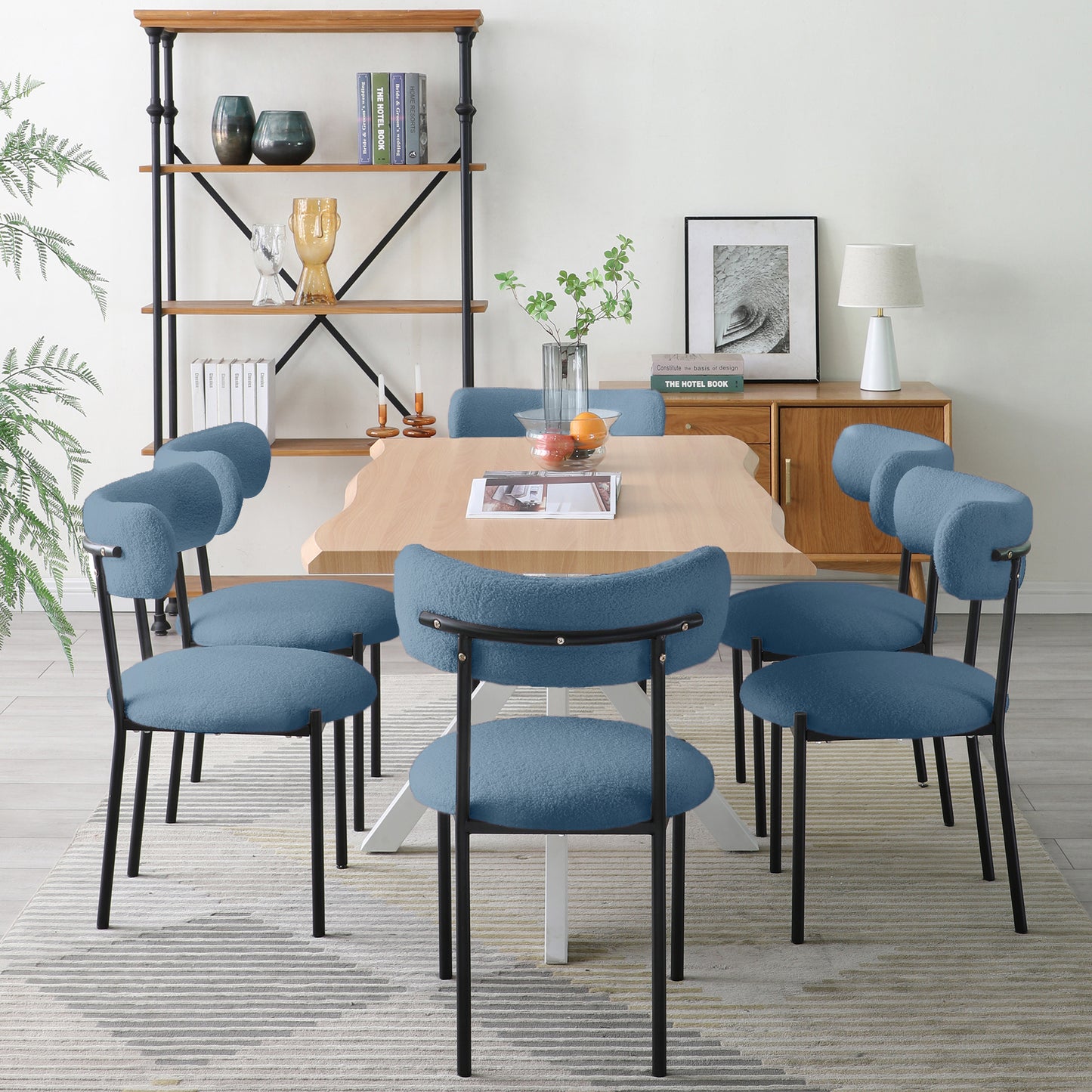 Juke Fabric Dining Chair (Set of 2) - Light Blue