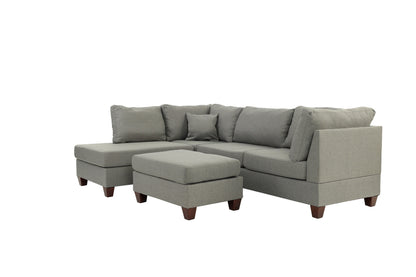 Kapo 3 Pcs Sectional Sofa Set - Gray