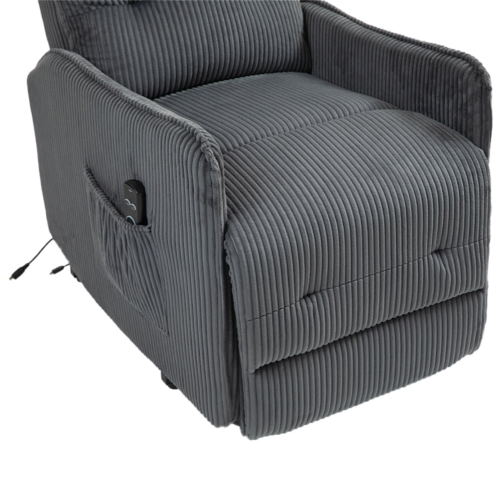 Fraser Electric Recliner Chair - Dark Gray