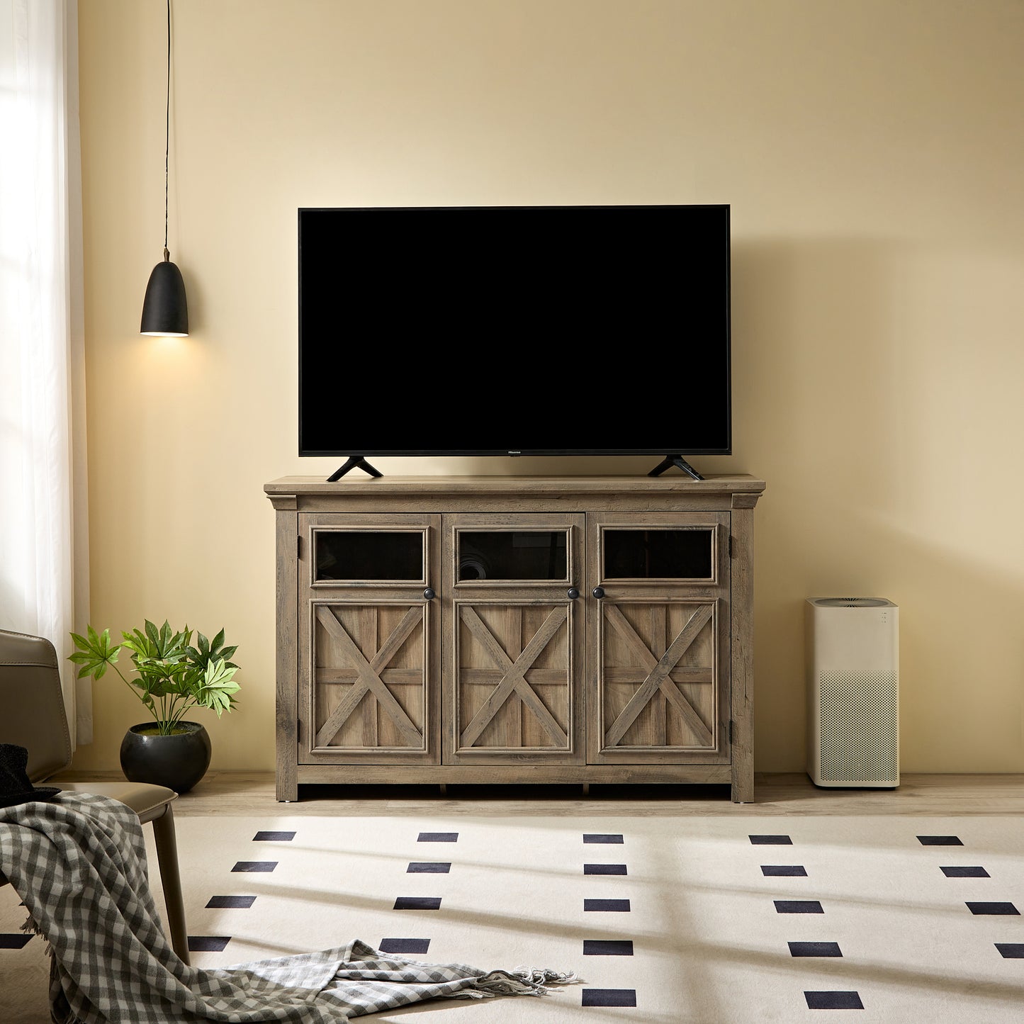 Rosa Farmhouse Sideboard Buffet - Gray Wash