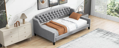 AF Luxury Tufted Button Twin Size Daybed - Gray