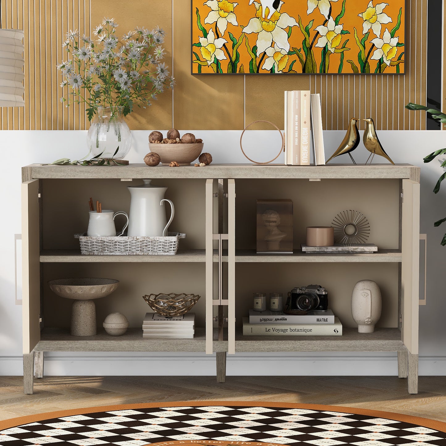 Marco Sideboard Wooden Cabinet - Gray