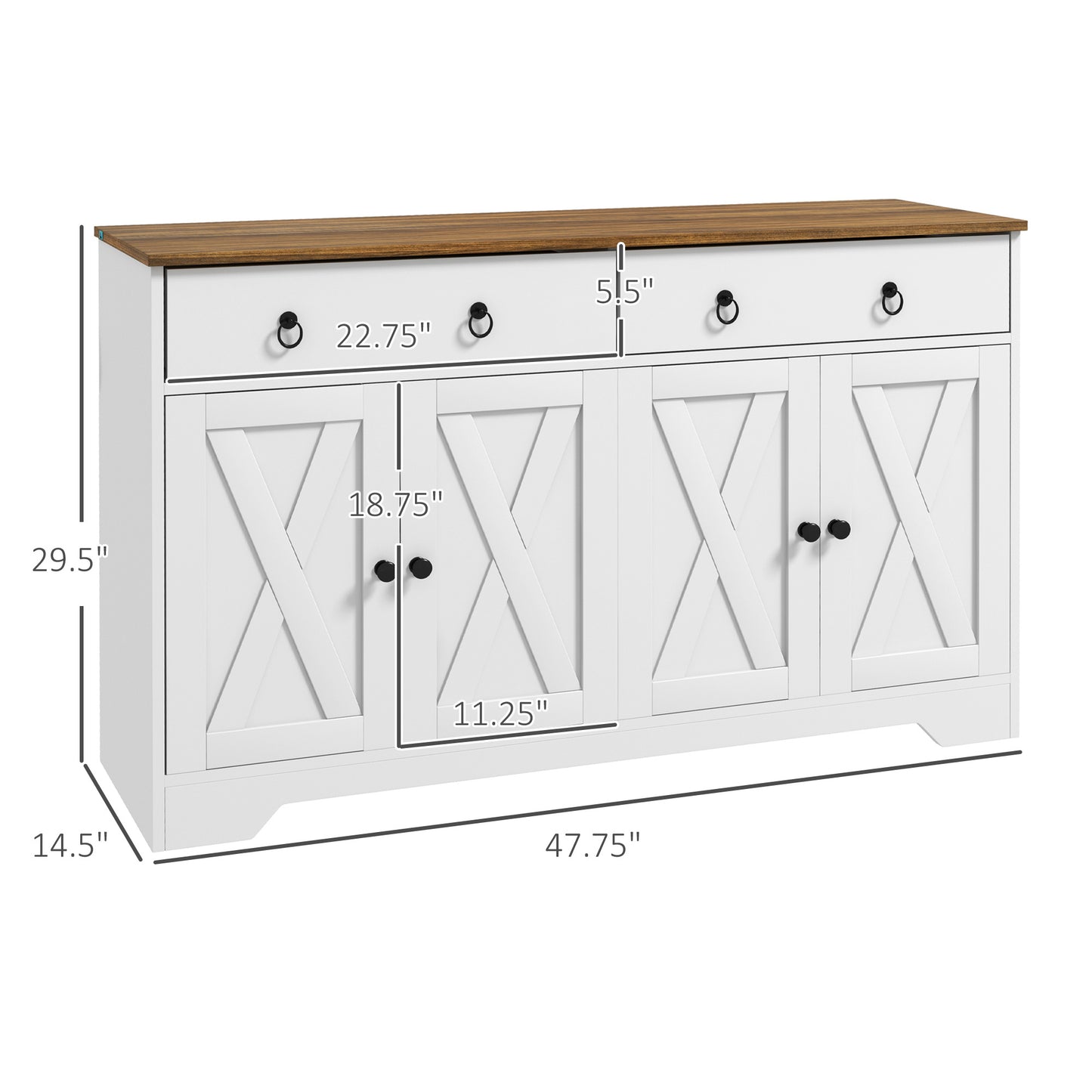 Moderna Farmhouse Sideboard Buffet