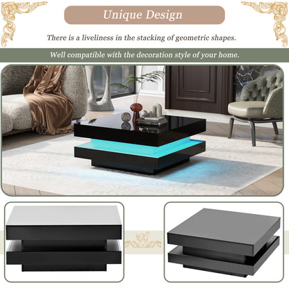 Lumina  Square Coffee Table -Black