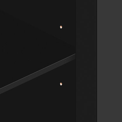 Hynes 4-Door Mirror Buffet Cabinet - Black