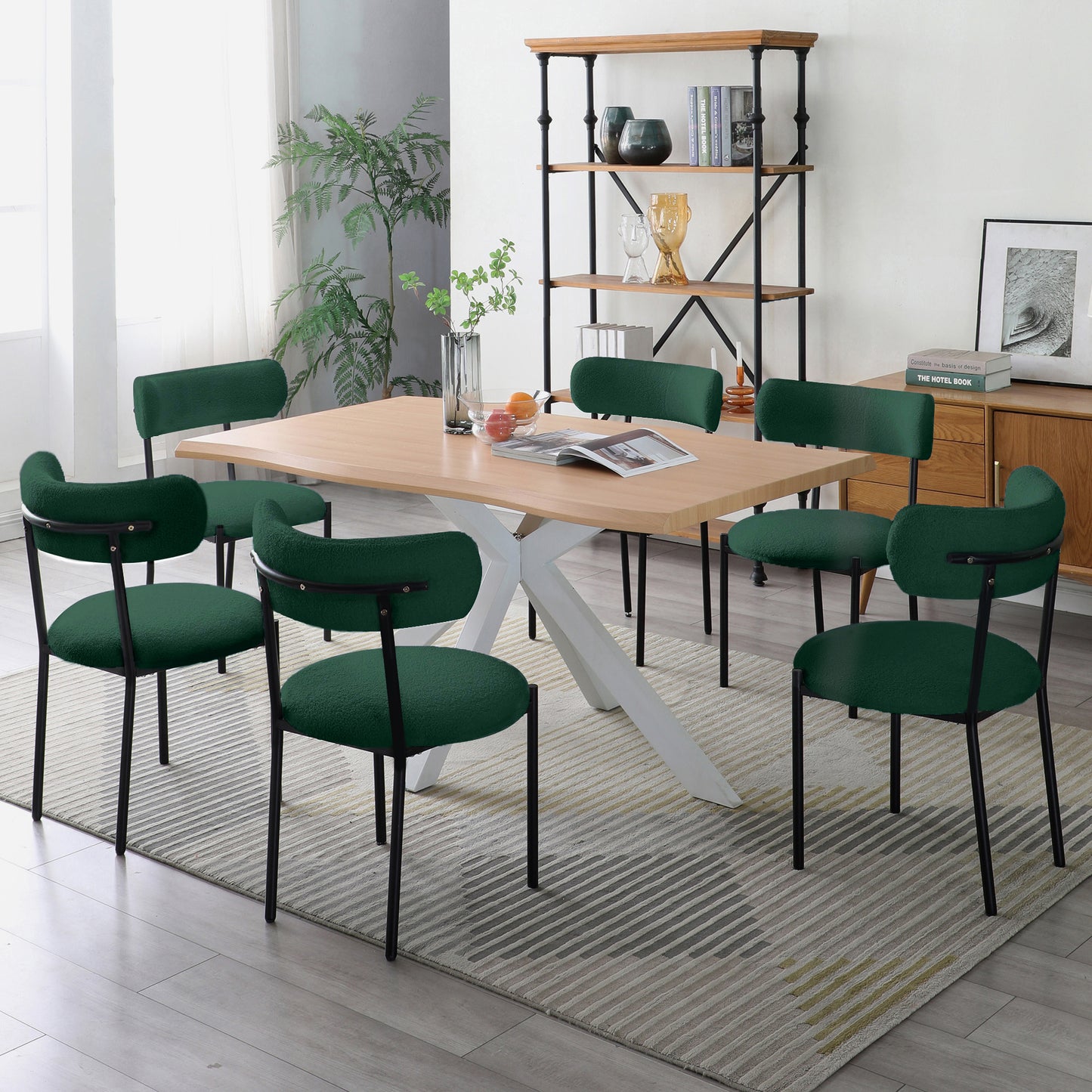 Juke Fabric Dining Chair (Set of 2) - Green