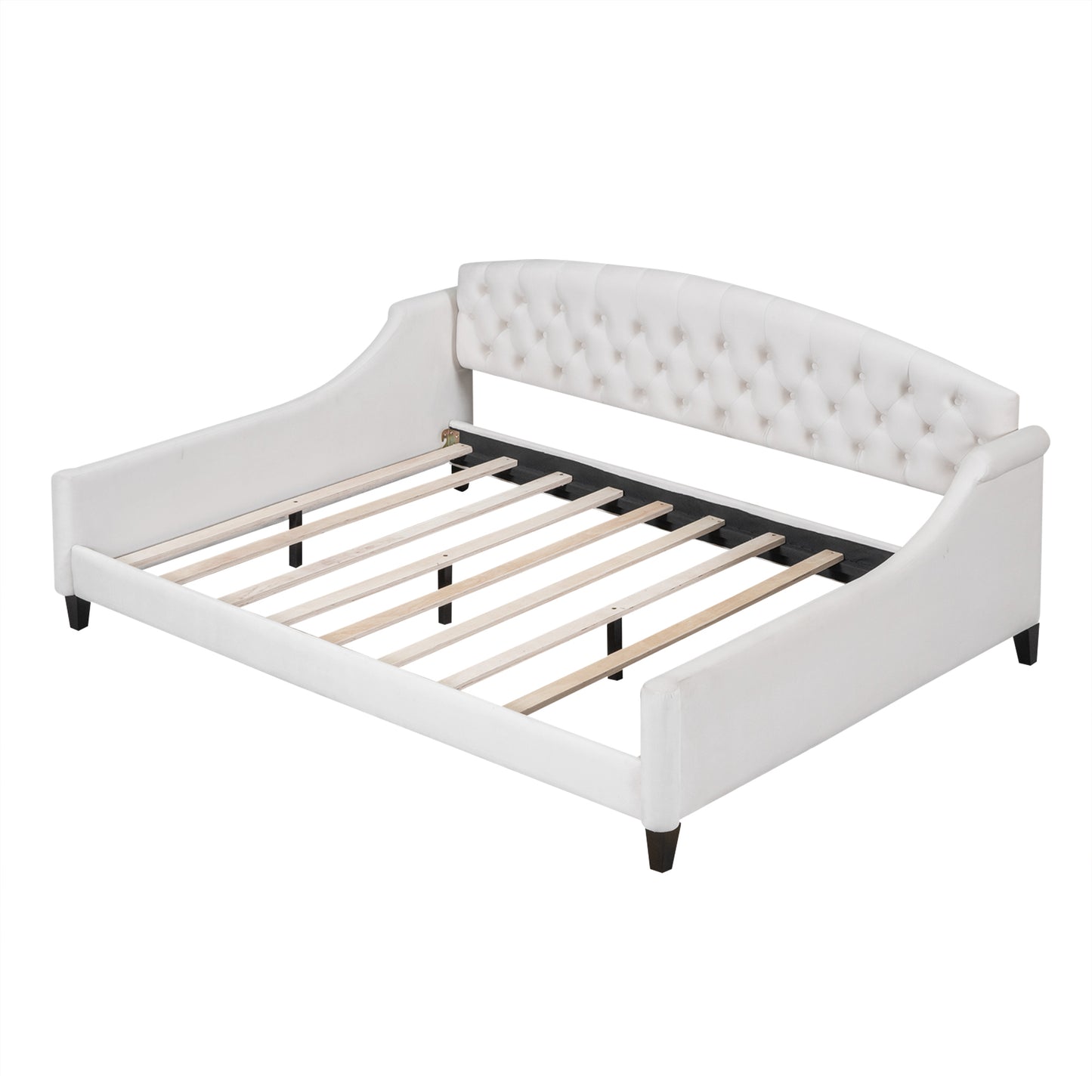 AF Luxury Tufted Button Full Size Daybed - Beige