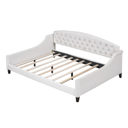 AF Luxury Tufted Button Full Size Daybed - Beige