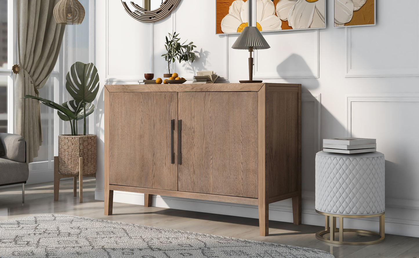 Otto Sideboard Accent Cabinet - Beige